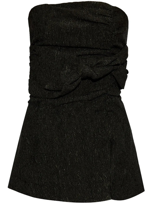 Knot-Detailing Strapless Top