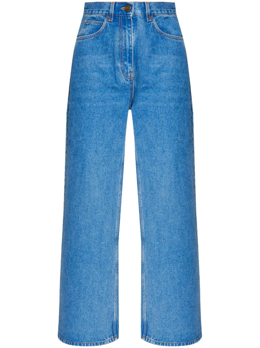 Wide-Leg High-Rise Jeans