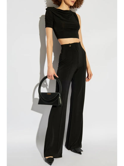 Le Pantalon Drapeado Flared Trousers