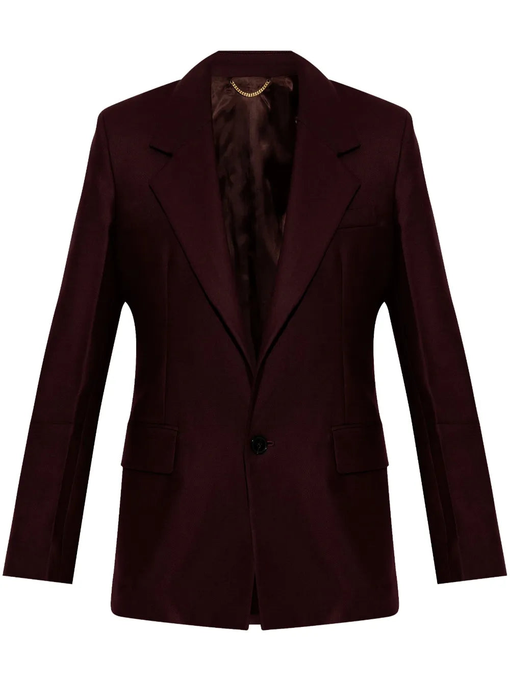 Single-Breasted Wool Blend Blazer