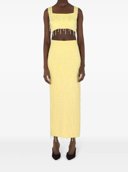 Depois Fringed Cropped Top