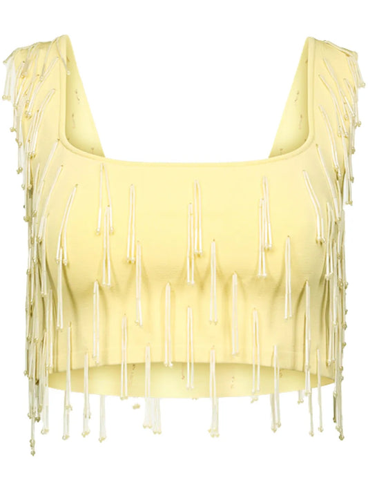 Depois Fringed Cropped Top