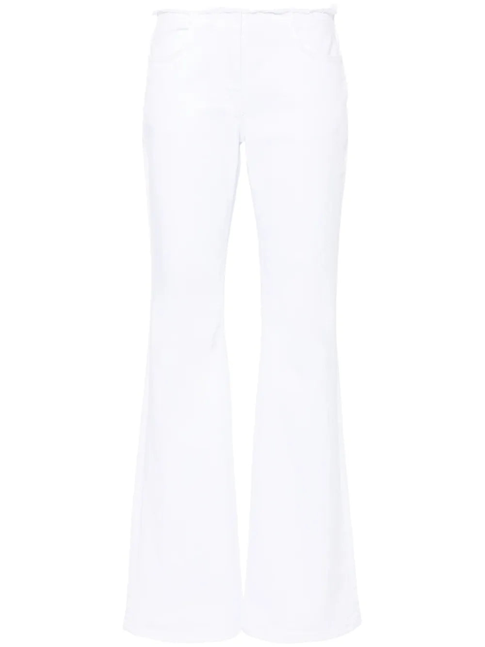 Raw-Cut Detail Low-Rise Flared Jeans