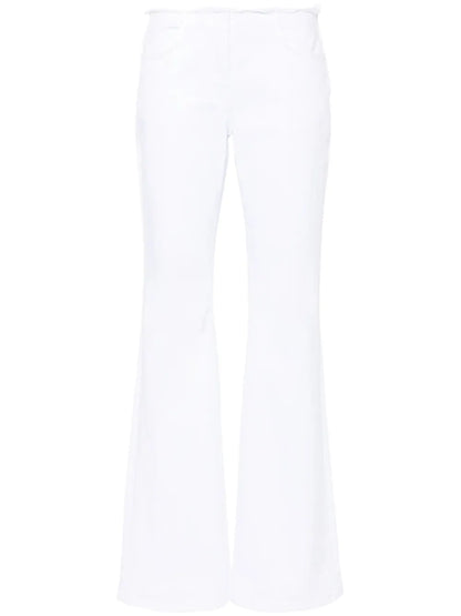 Raw-Cut Detail Low-Rise Flared Jeans