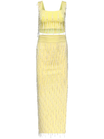 Depois Bead-Embellished Maxi Skirt