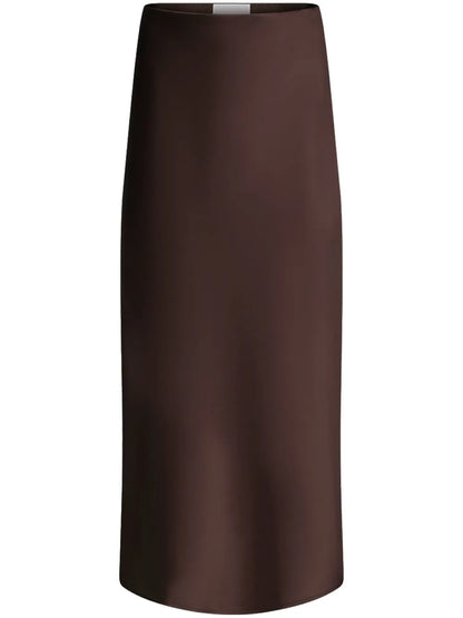Valletta Satin Midi Skirt
