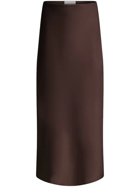 Valletta Satin Midi Skirt