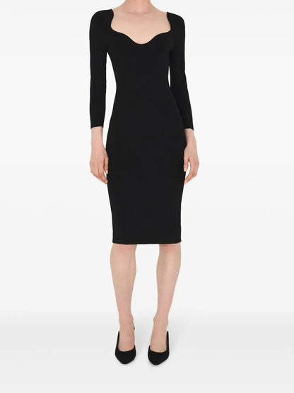 Kaia Stretch-Knit Midi Dress