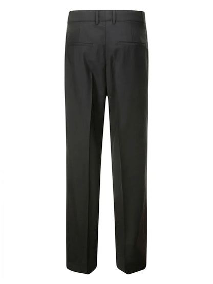 Pleated Slim-Fit Trousers