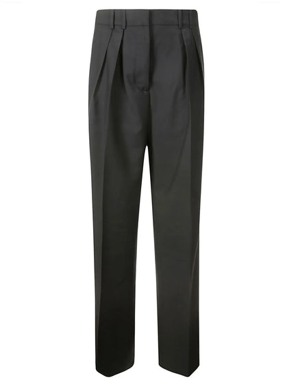 Pleated Slim-Fit Trousers