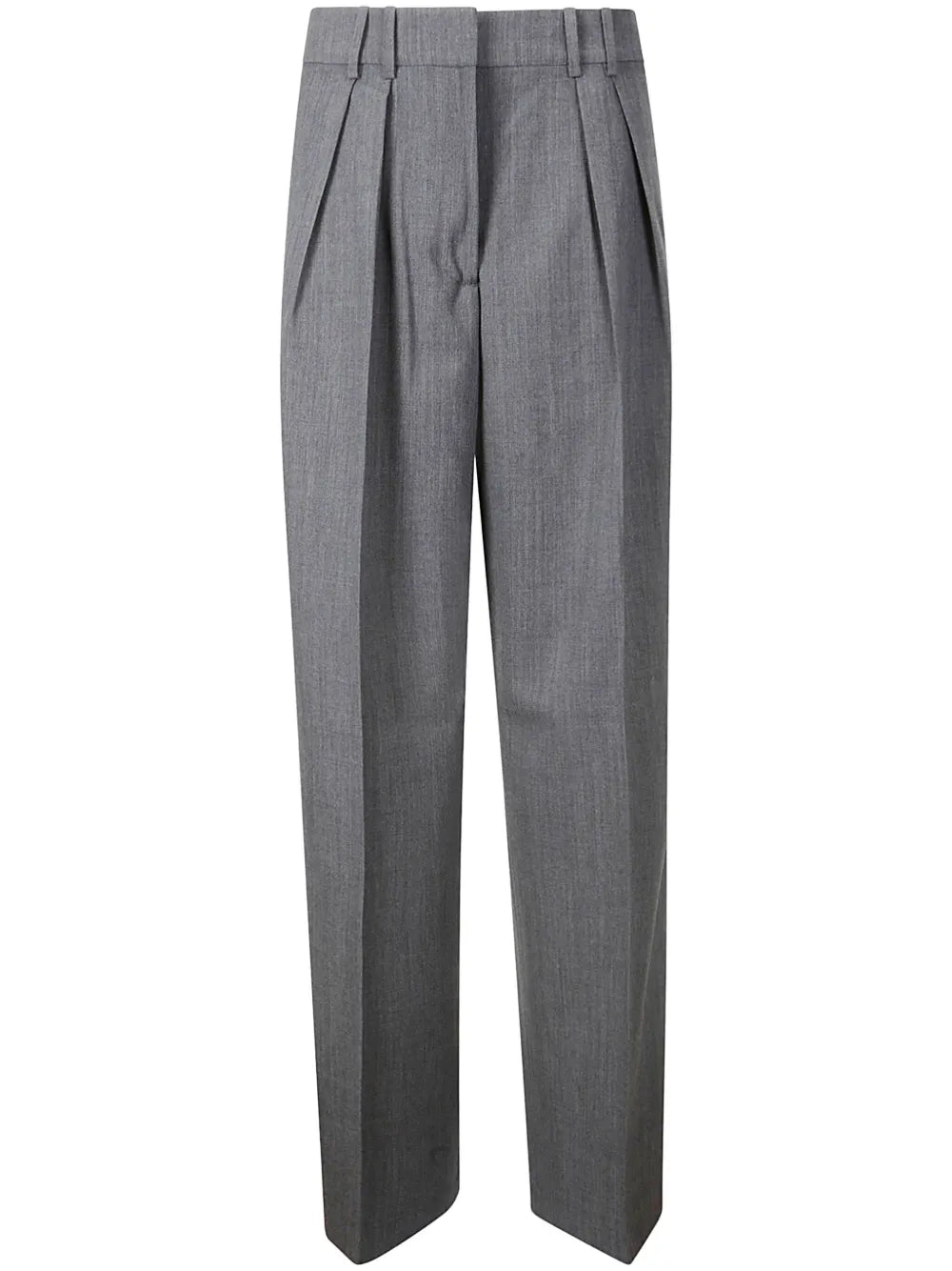 Pleated Slim-Fit Trousers