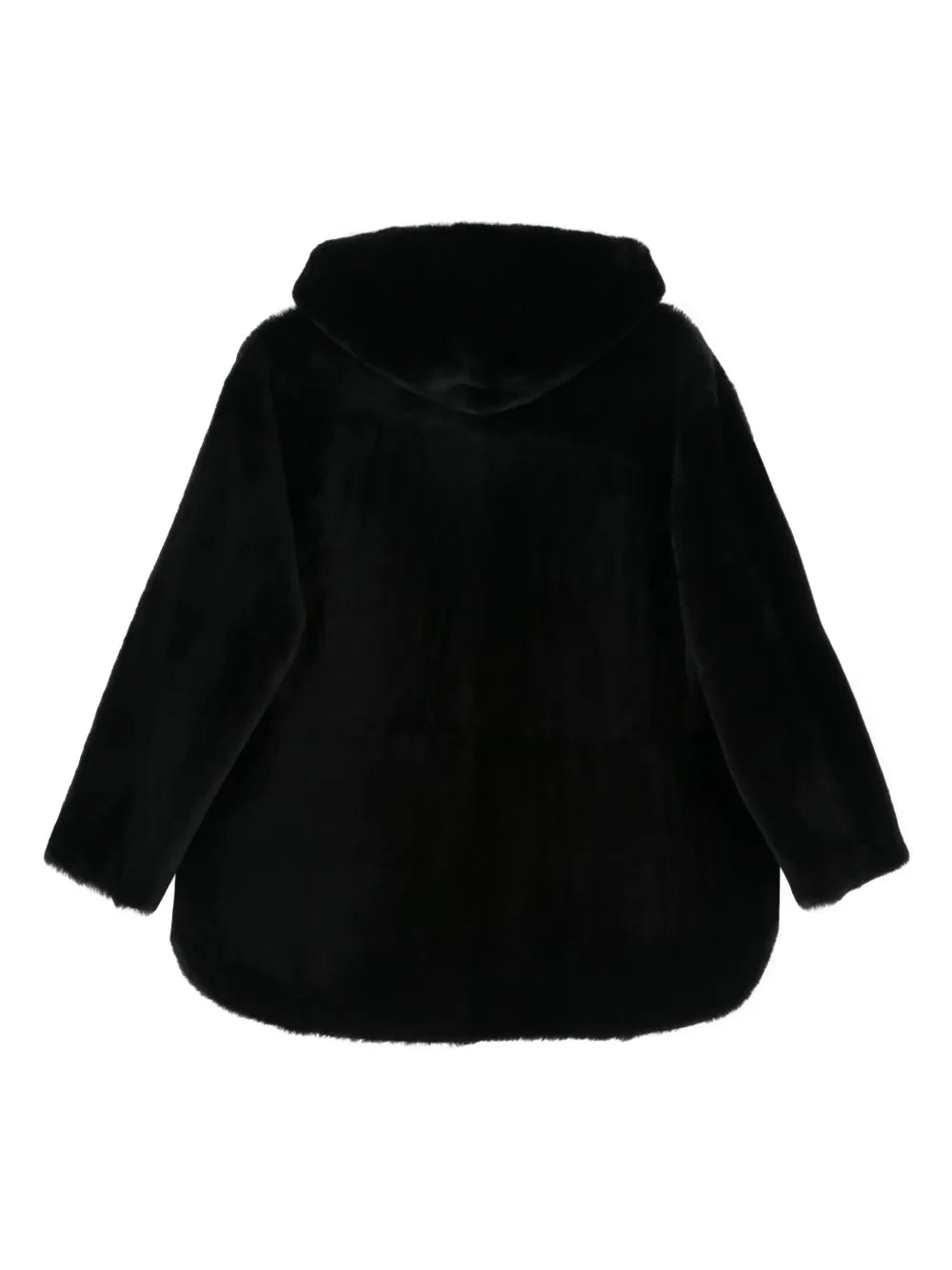 Reversible Shearling Hooded Coat
