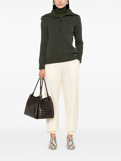 High-Waist Tapered Trousers