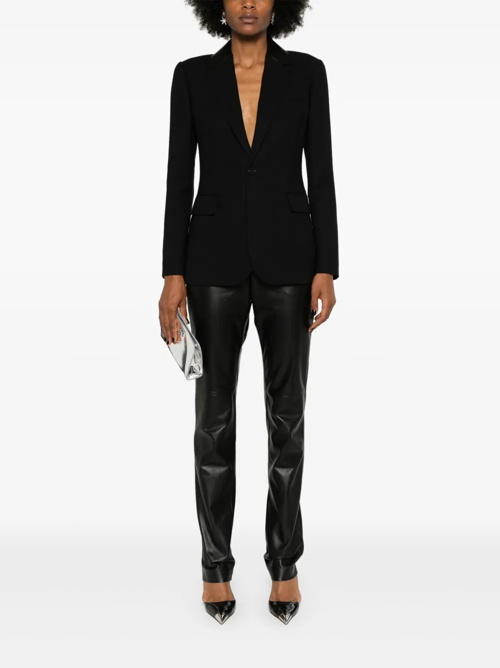 Slim-Leg Leather Trousers