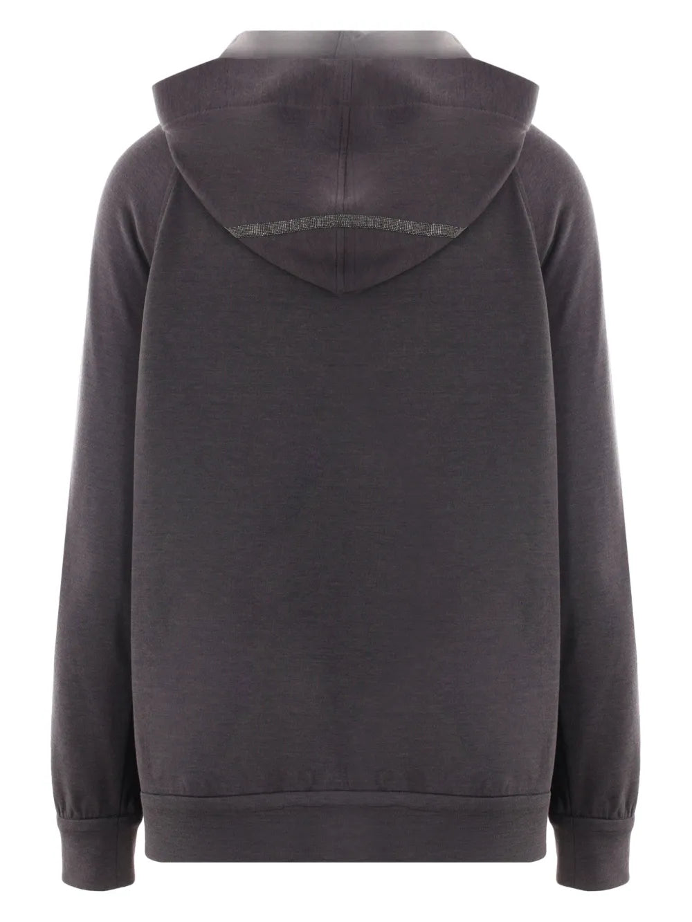 Monili-Embellished Cotton-Silk Hoodie