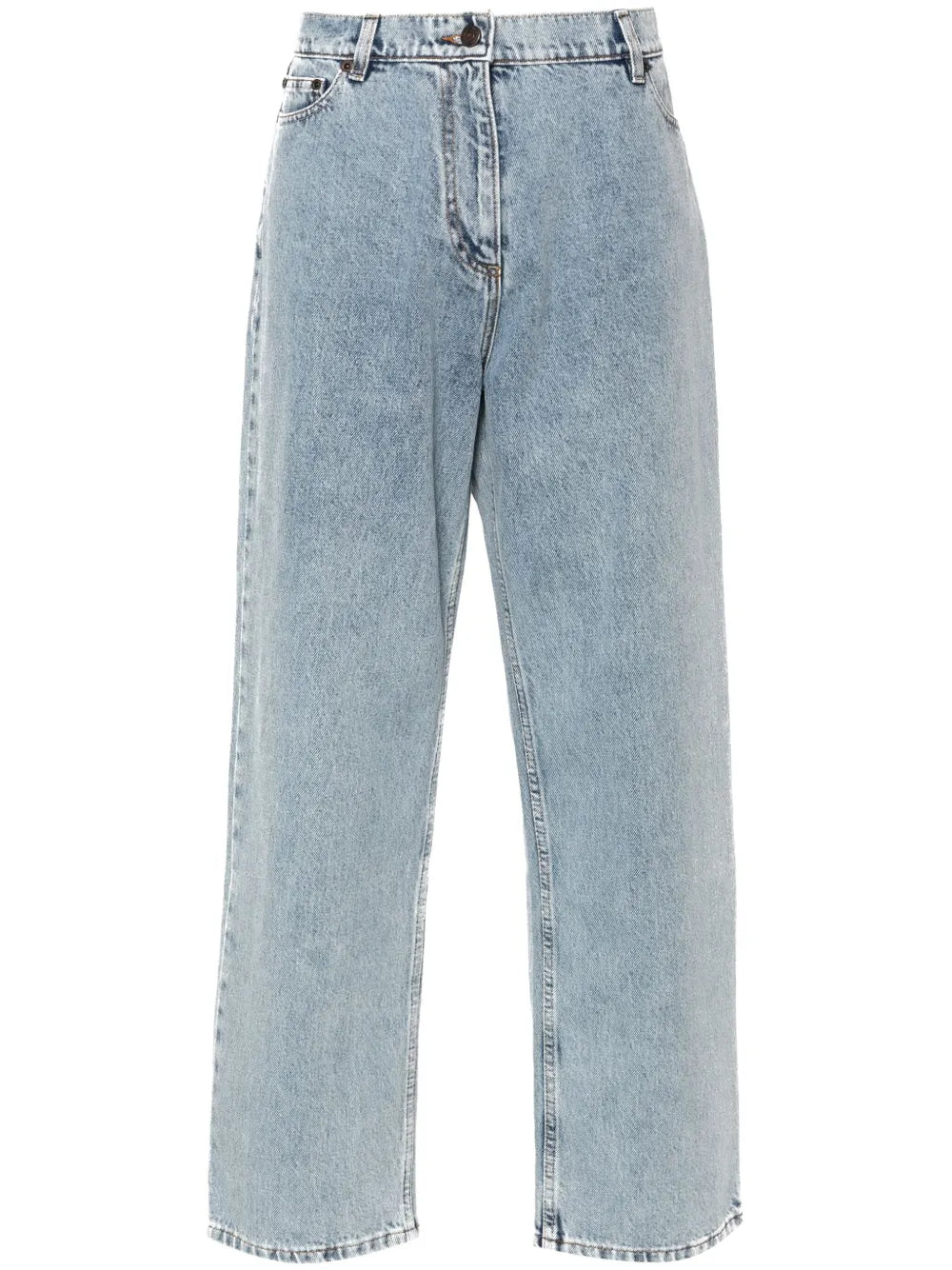 Washed Straight-Leg Jeans