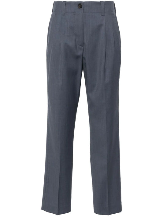 Pleat-Detail Tailored Trousers