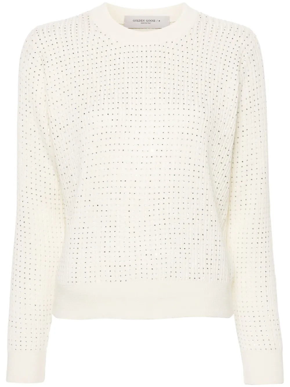 Crystal Embellished Virgin Wool Jumper