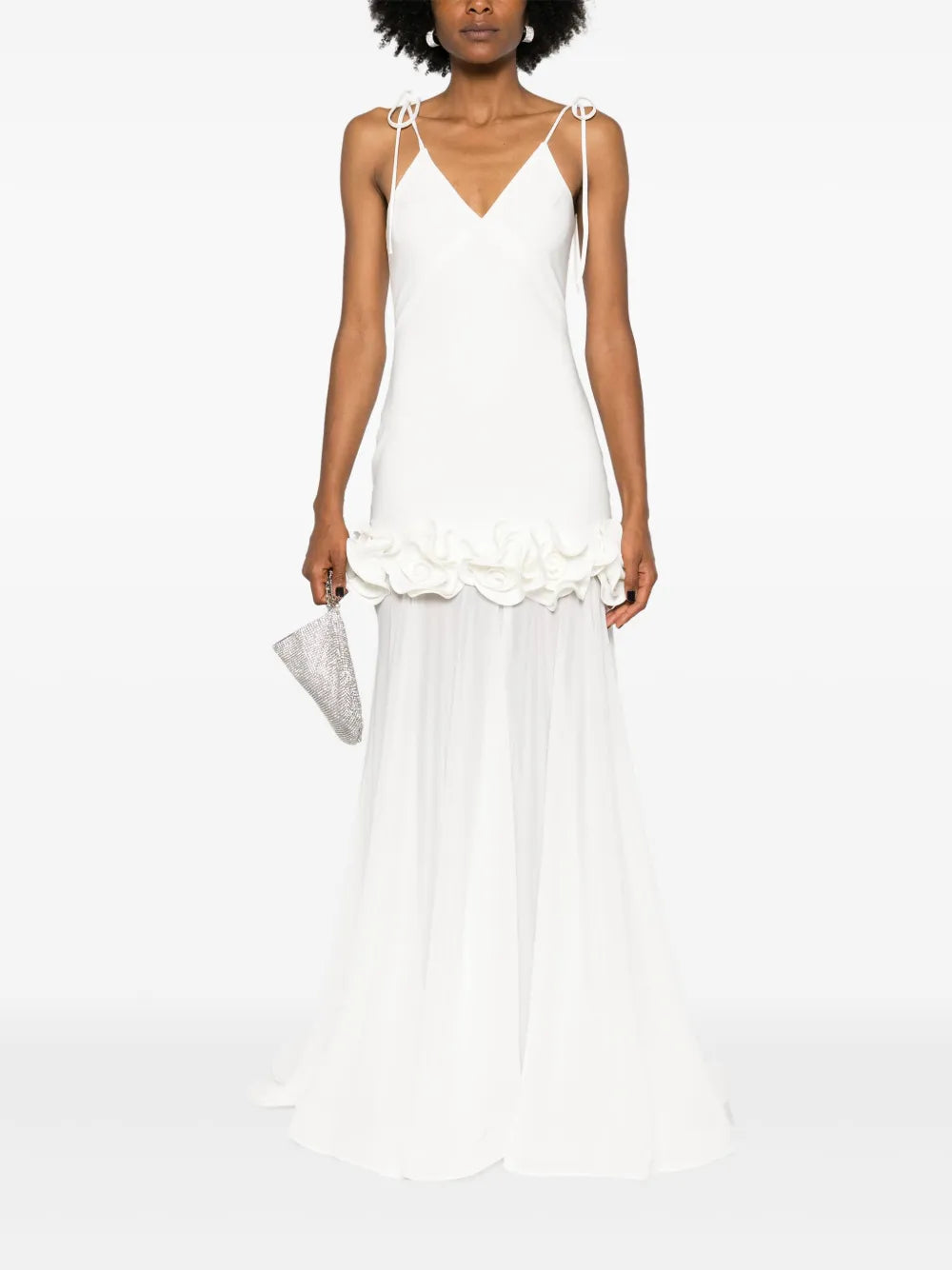 Floral-Appliqué Dress