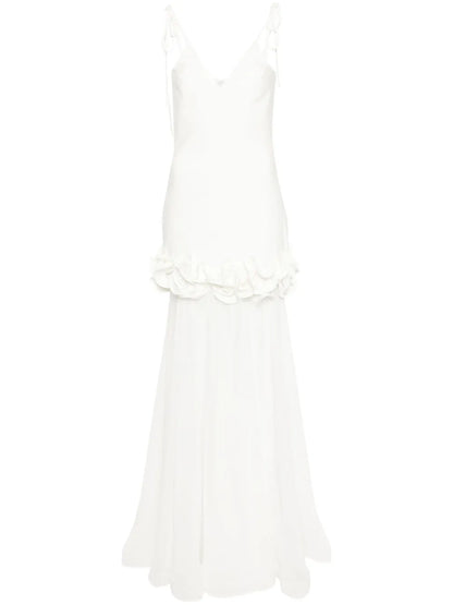 Floral-Appliqué Dress