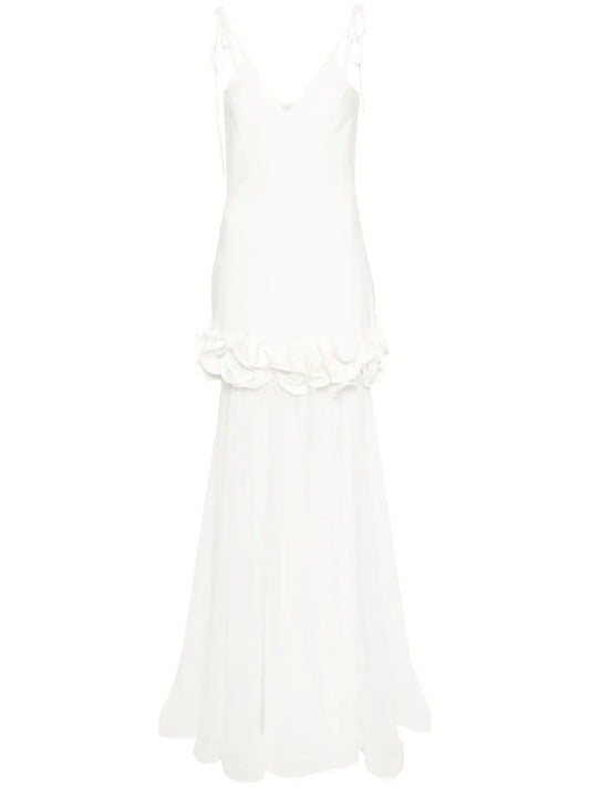 Floral-Appliqué Dress