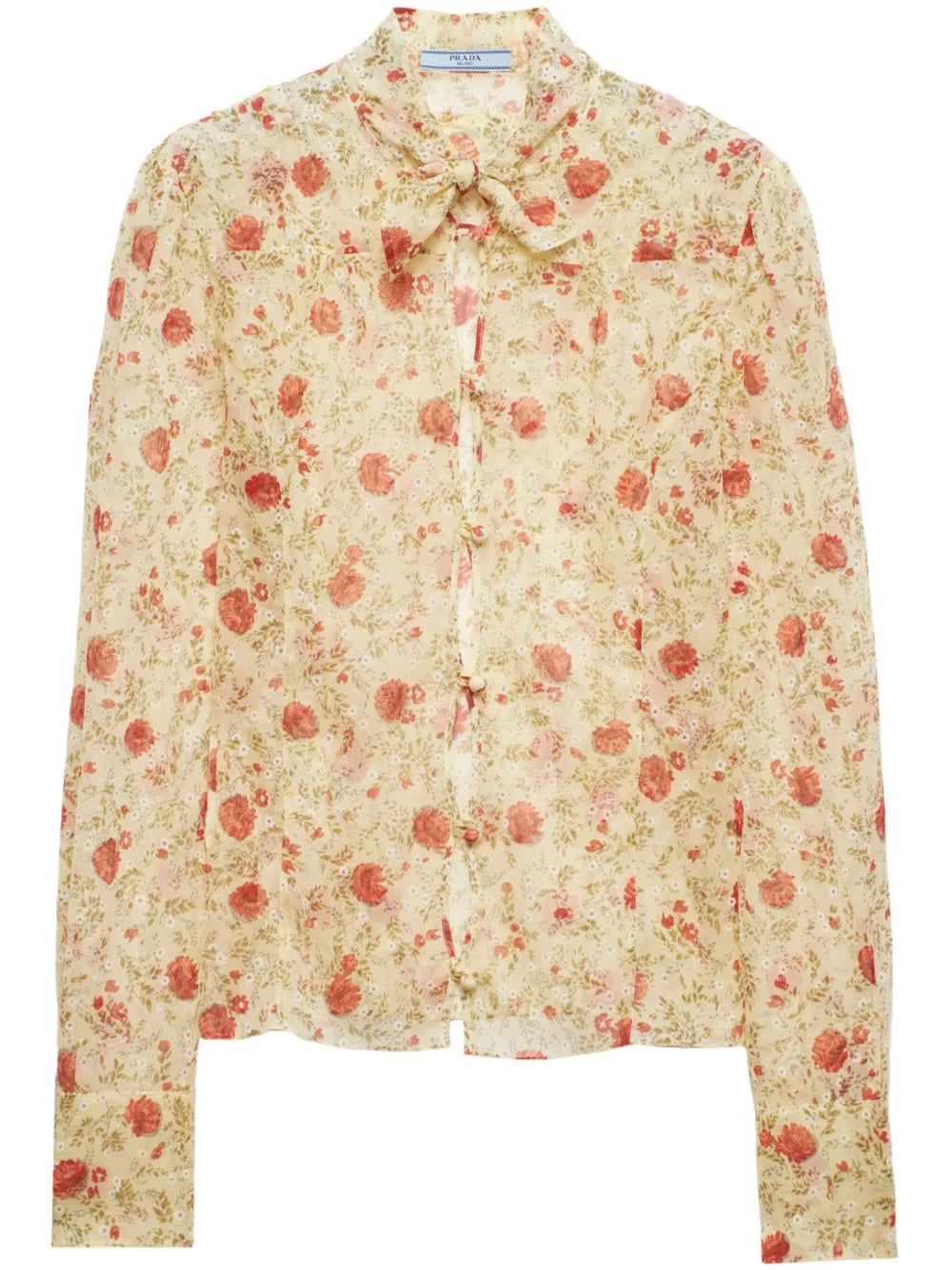 Floral Print Silk Shirt