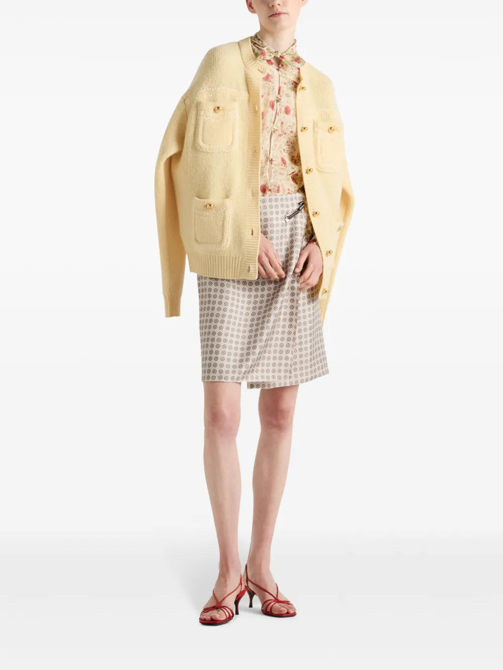 Floral Print Silk Shirt