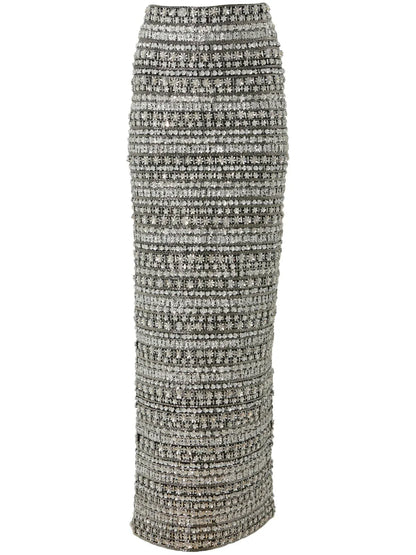 Sequinned-Embellished Maxi Skirt