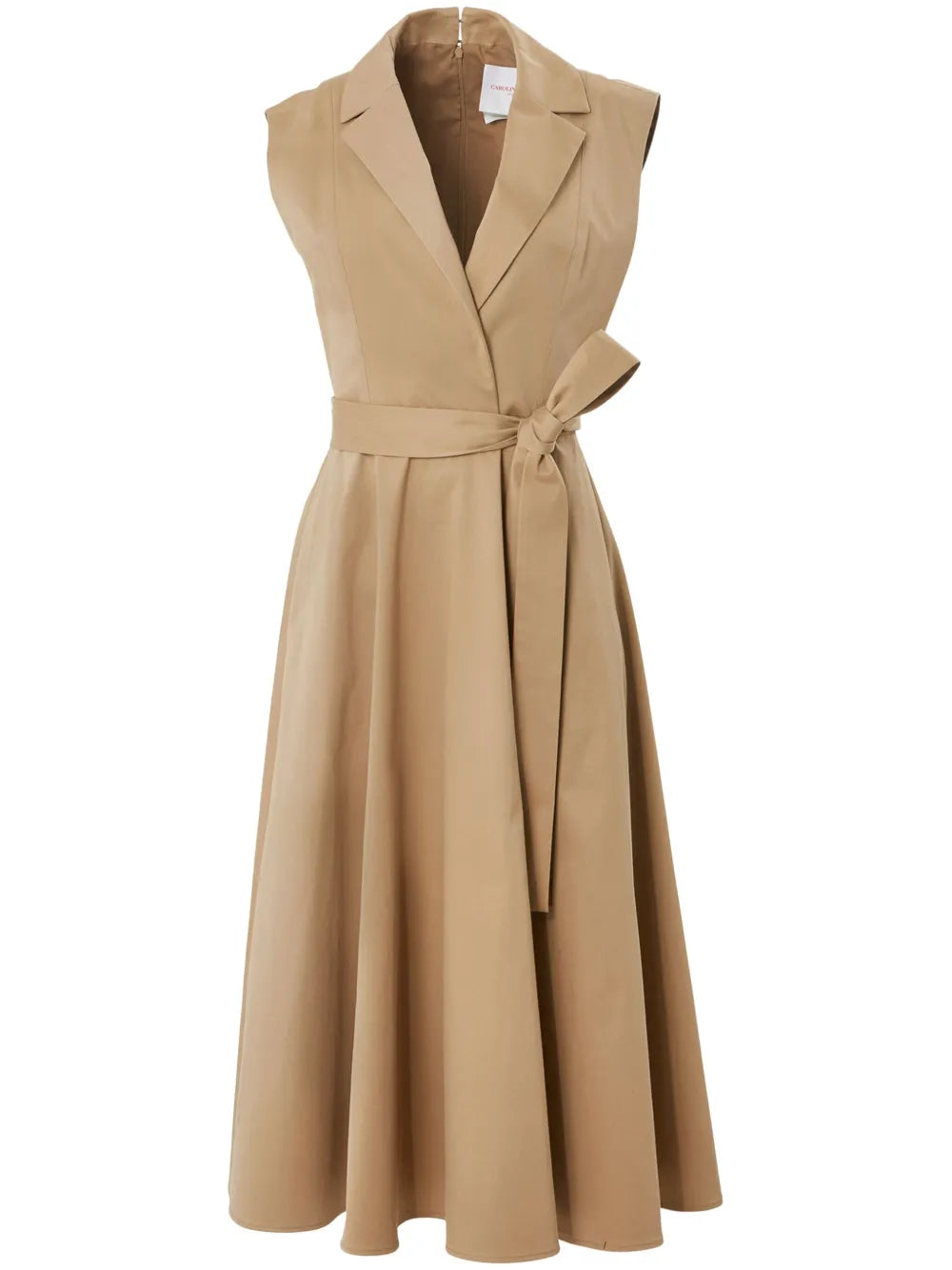 Belted Trench Midi Dress