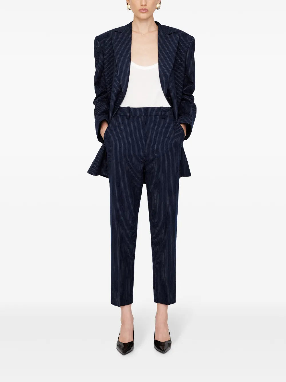 Blaine Pinstriped Tailored Trousers