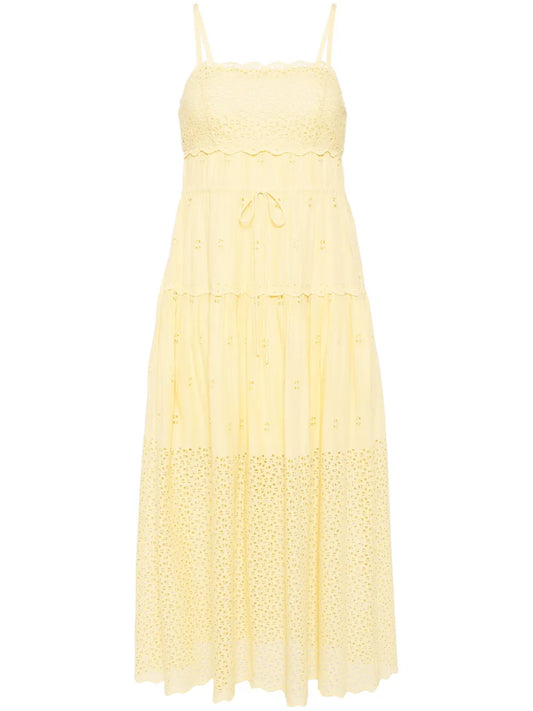 Isadore Broderie-Anglaise Midi Dress