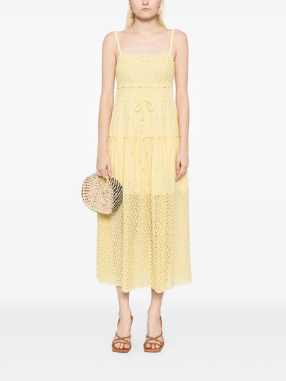 Isadore Broderie-Anglaise Midi Dress