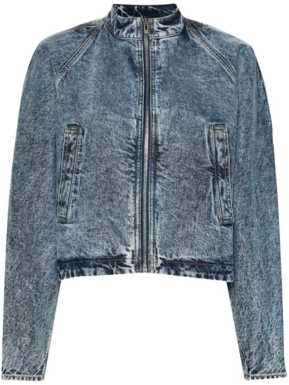 Strap-Detail Denim Jacket