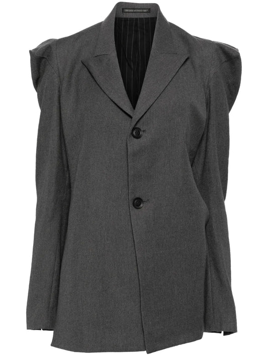 Flannel Single Breasted Blazer