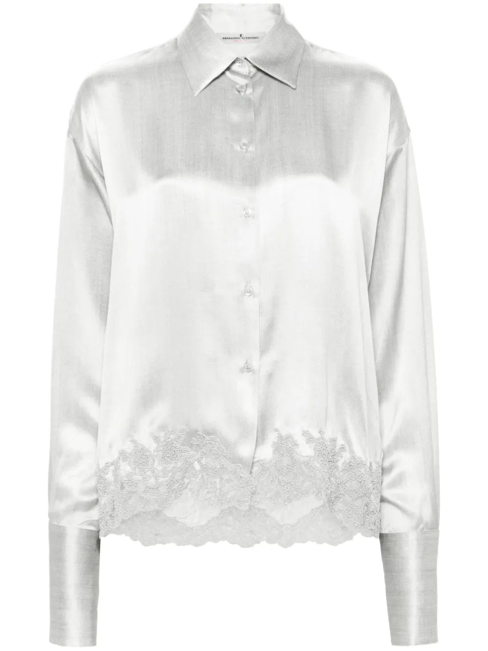 Corded-Lace Silk Shirt