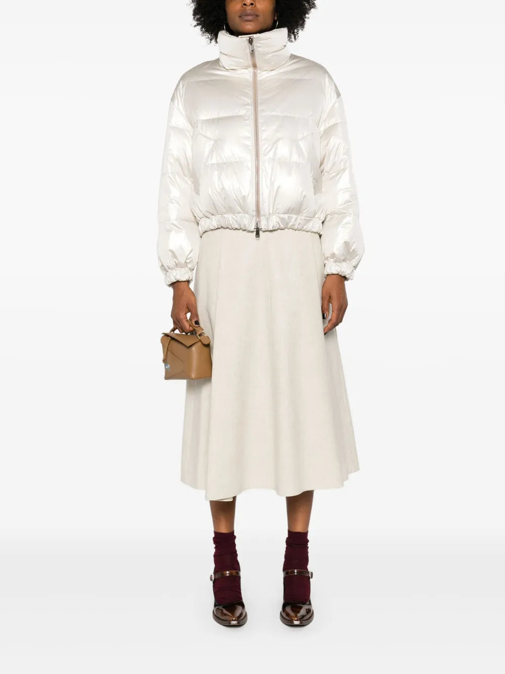 Iridescent-Effect Down Jacket
