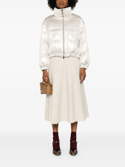 Iridescent-Effect Down Jacket