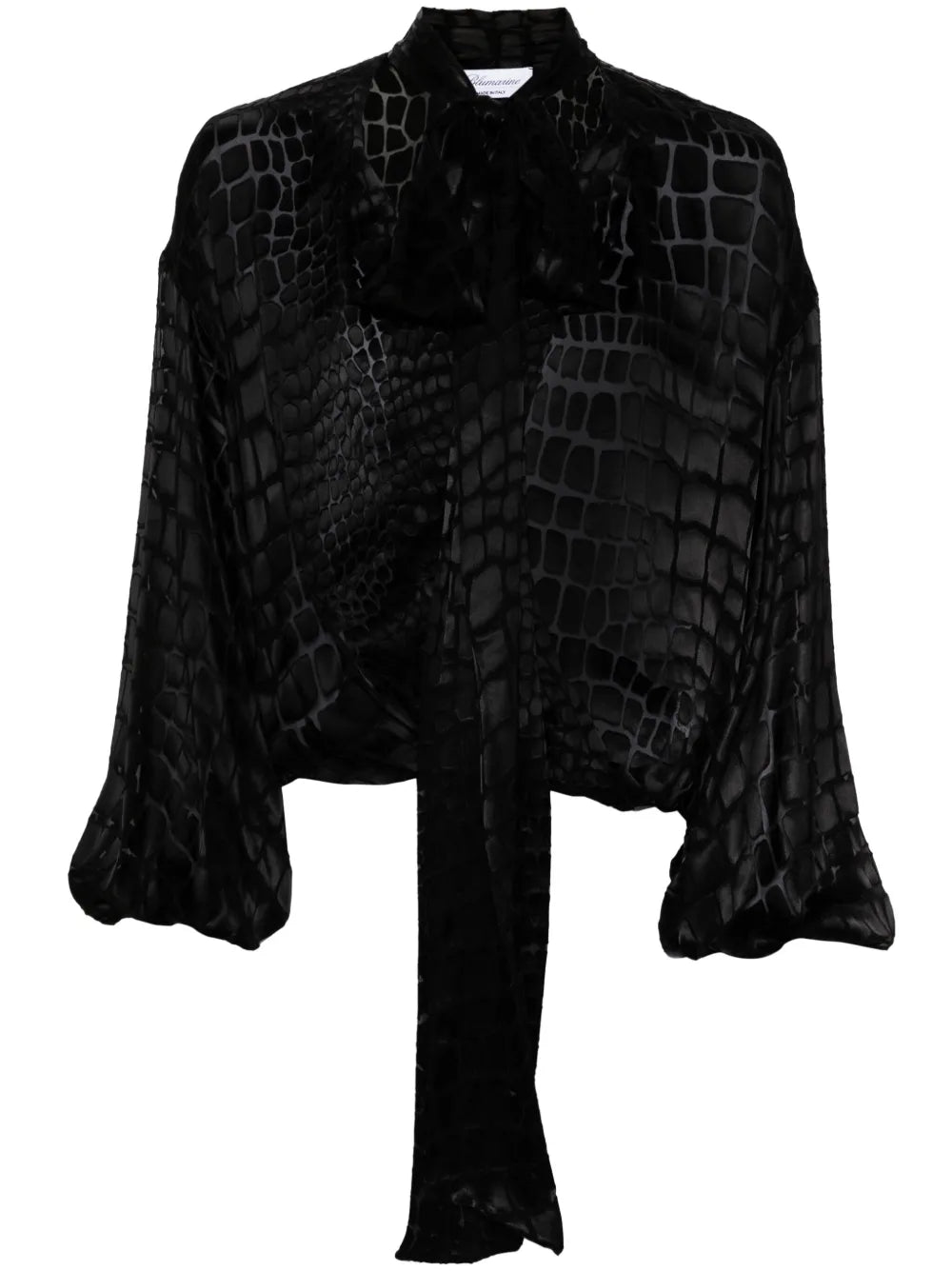 Devoré Criss-Cross Blouse