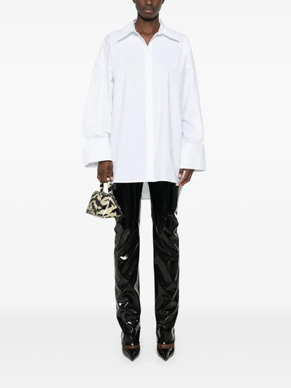 Patent Straight Trousers