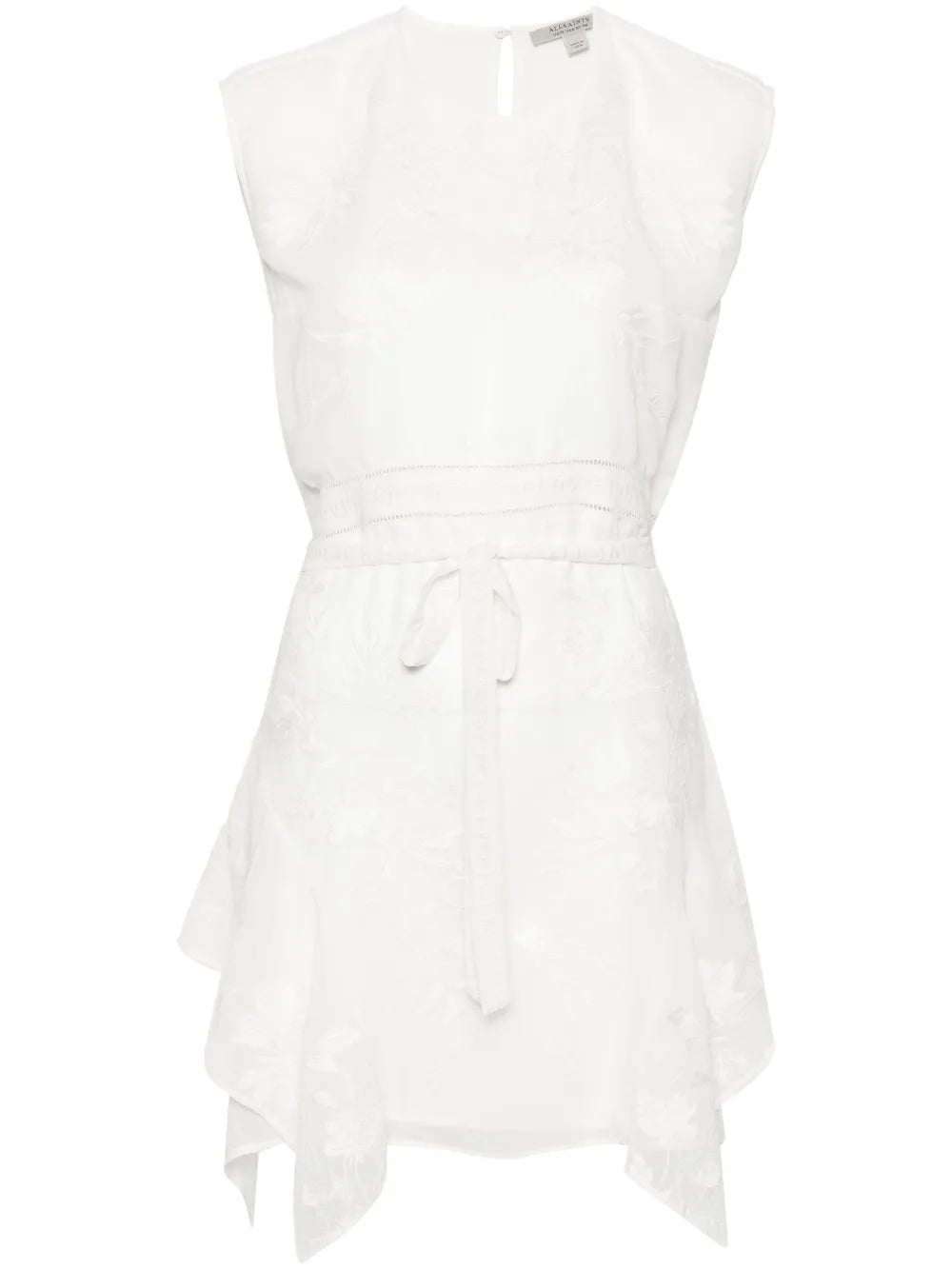 Audrina Floral-Embroidered Mini Dress