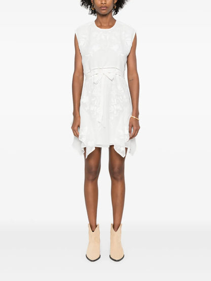 Audrina Floral-Embroidered Mini Dress