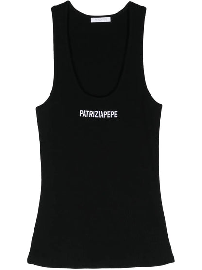 Logo-Embroidered Cotton Top