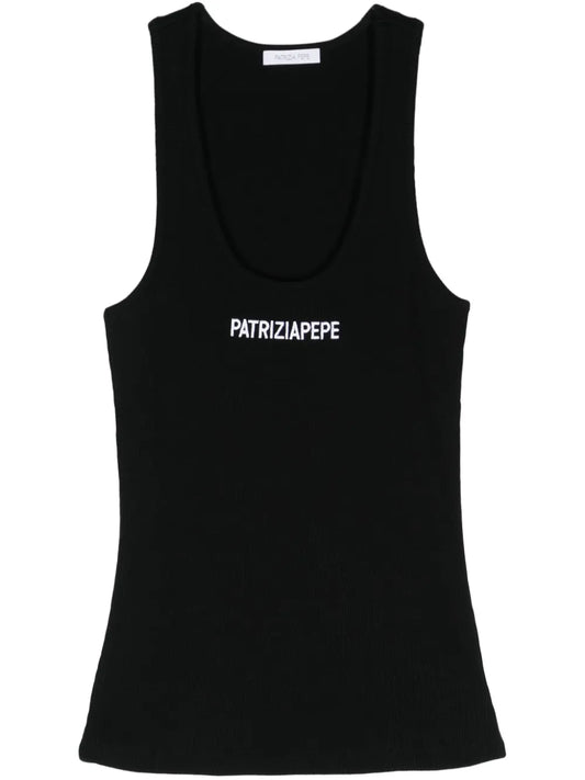 Logo-Embroidered Cotton Top