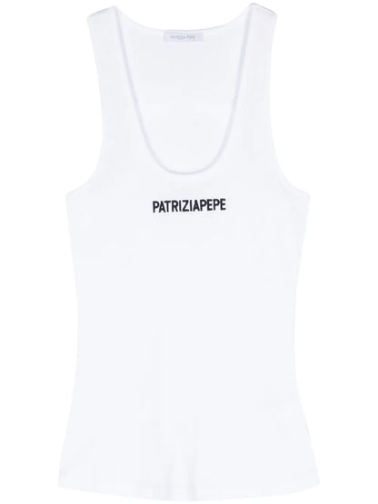 Logo-Embroidered Cotton Top