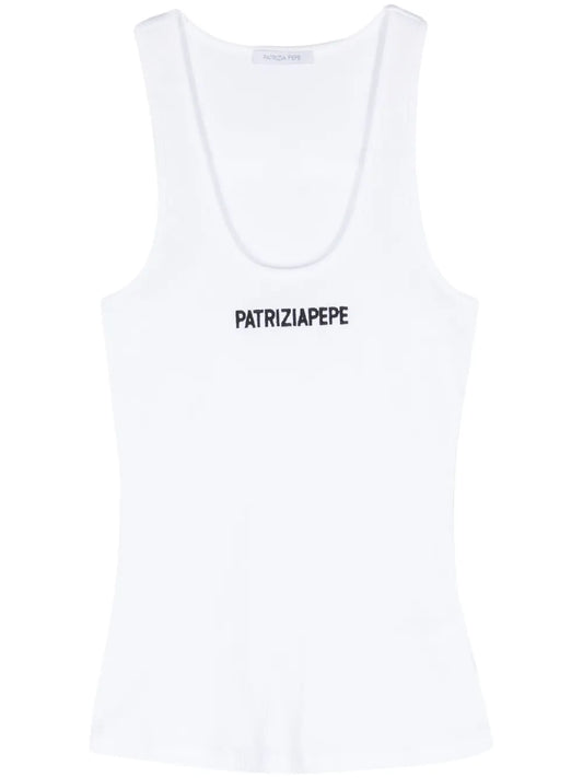 Logo-Embroidered Cotton Top