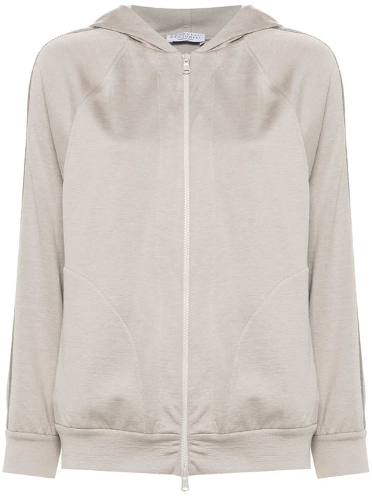 Monili Chain-Detail Hooded Jacket