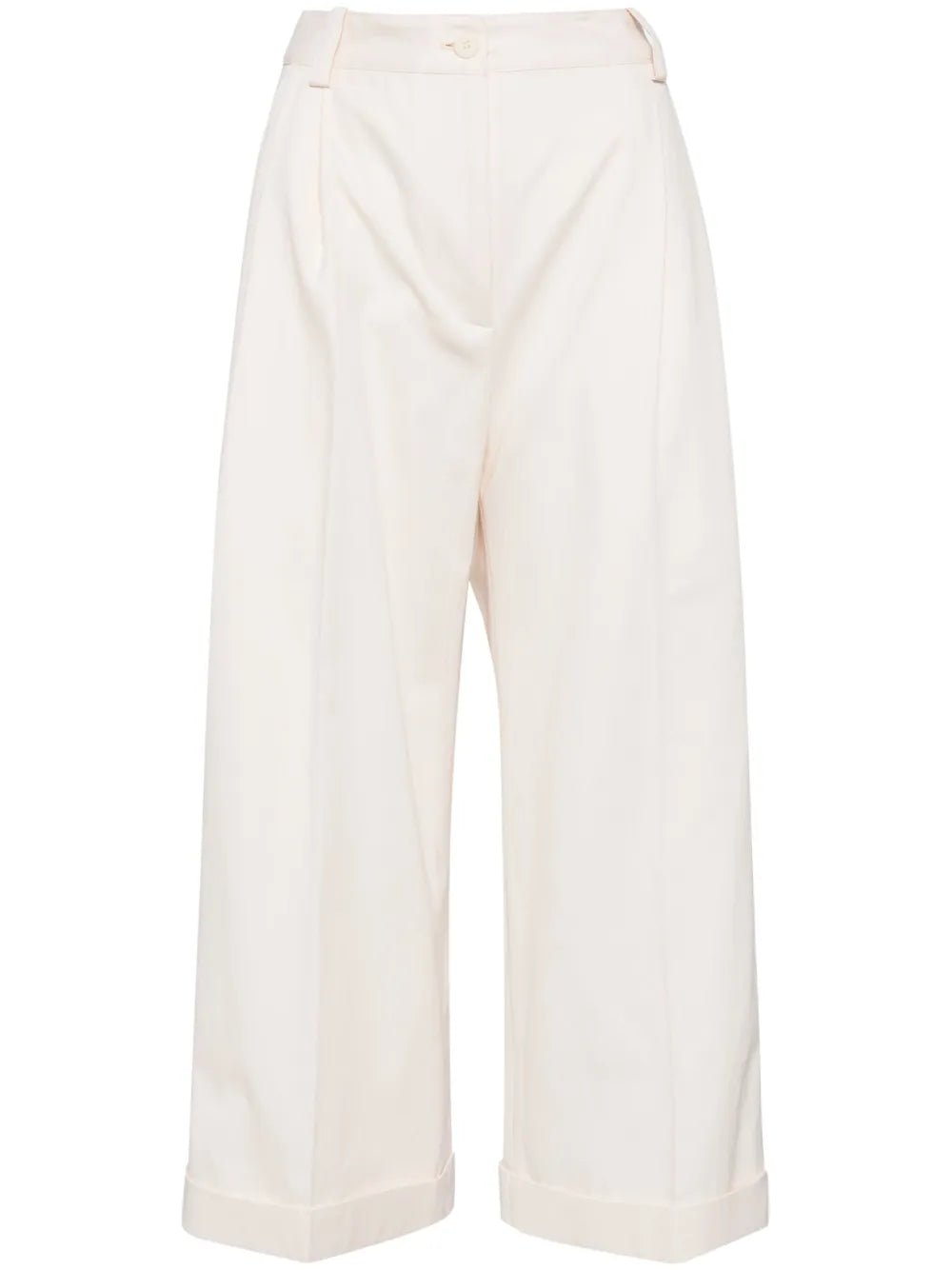 Pleated Rolled-Hem Trousers
