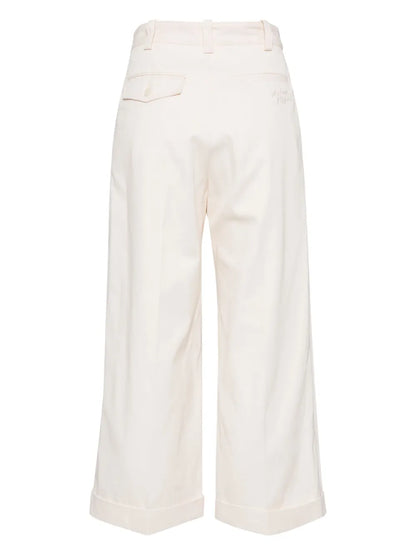 Pleated Rolled-Hem Trousers