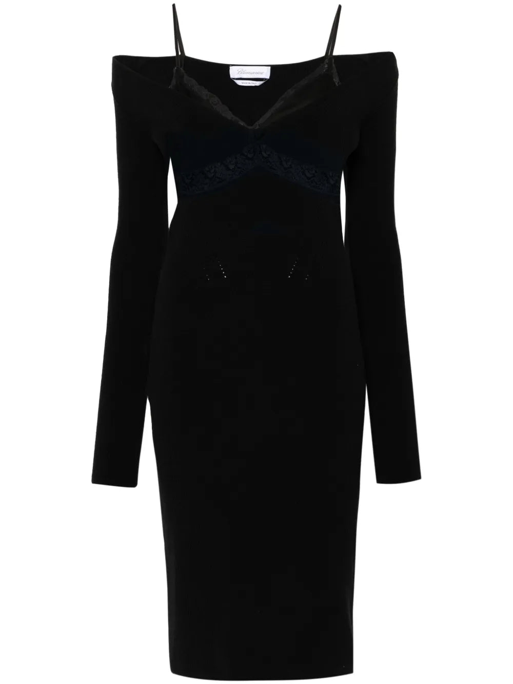 V-Neck Knitted Midi Dress