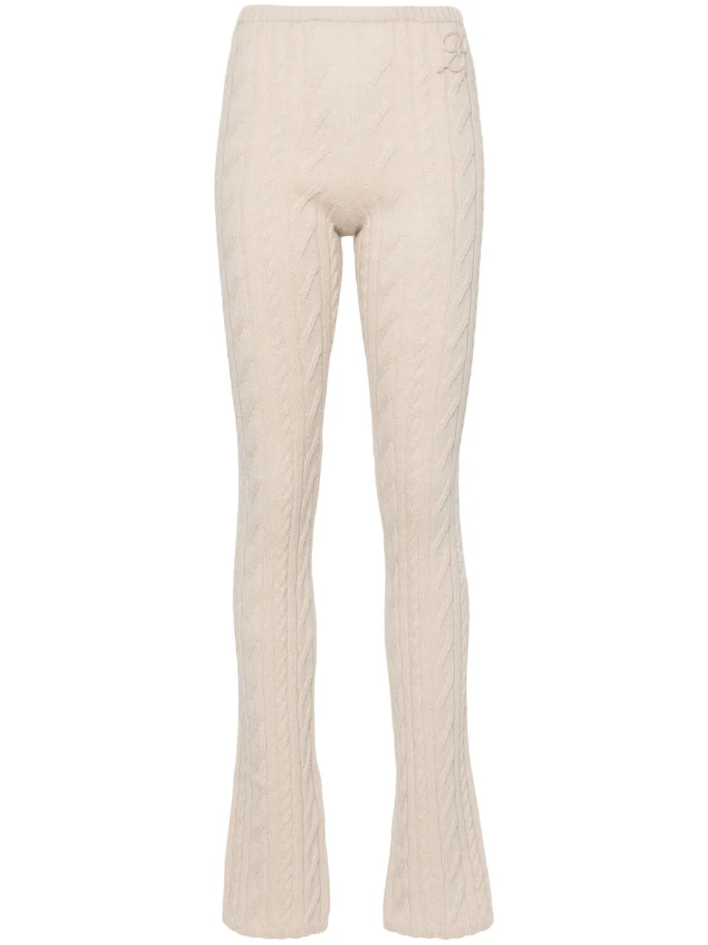 Cable-Knit Straight Trousers